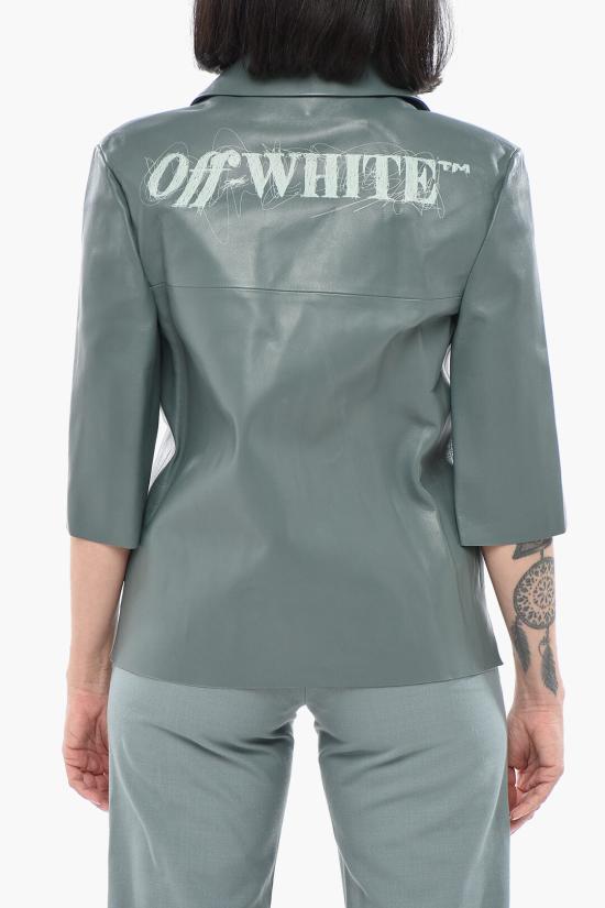  오프화이트 셔츠 OWJE004F21LEA0015550 Light blue - OFF WHITE
