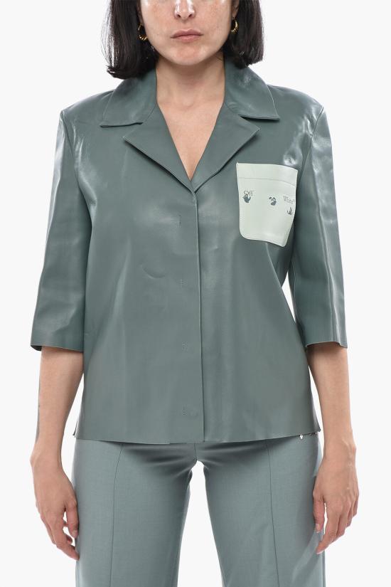  오프화이트 셔츠 OWJE004F21LEA0015550 Light blue