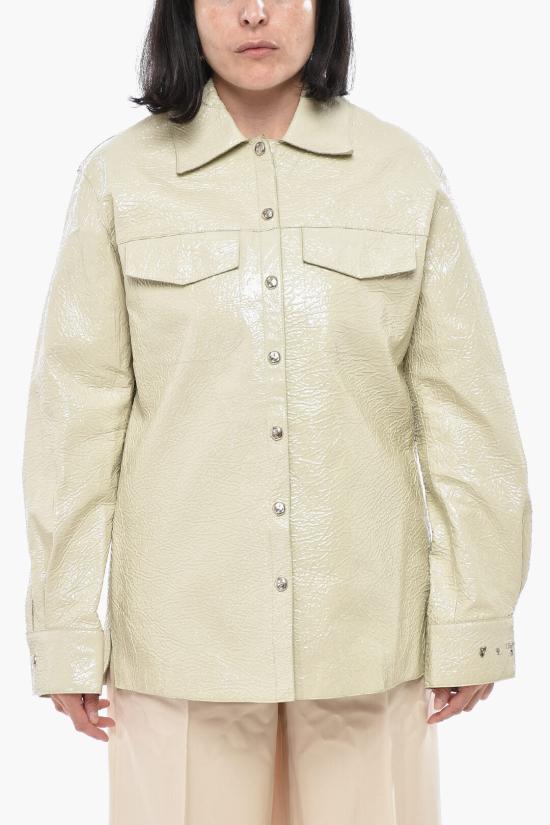  오프화이트 셔츠 OWJE007F21LEA0010500 Beige