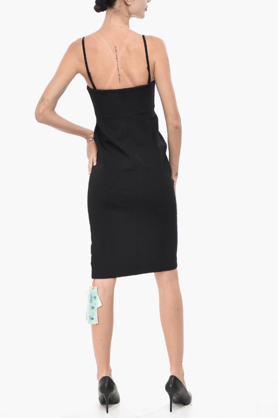  오프화이트 미디 스커트 OWDB465S23JER0011000 Black - OFF WHITE