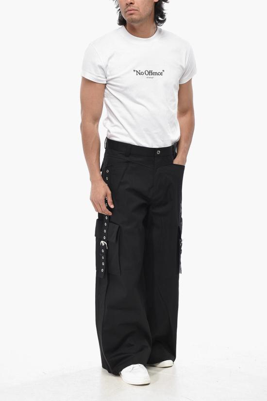 오프화이트 카고 팬츠 OMCF040S24FAB0011000 Black - OFF WHITE