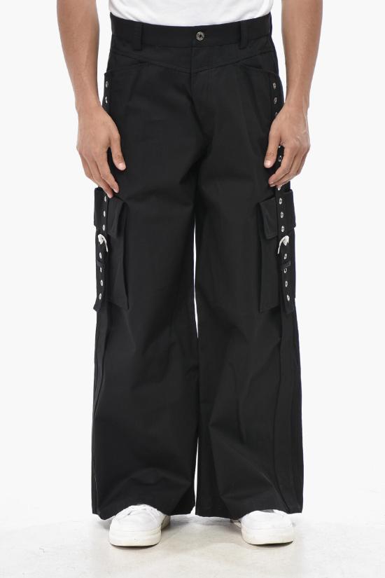  오프화이트 카고 팬츠 OMCF040S24FAB0011000 Black