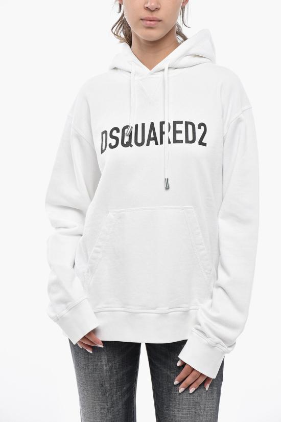  디스퀘어드2 후드 티셔츠 S75GU0429S25538100 Black White