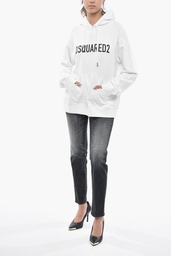  디스퀘어드2 후드 티셔츠 S75GU0429S25538100 Black White - DSQUARED2