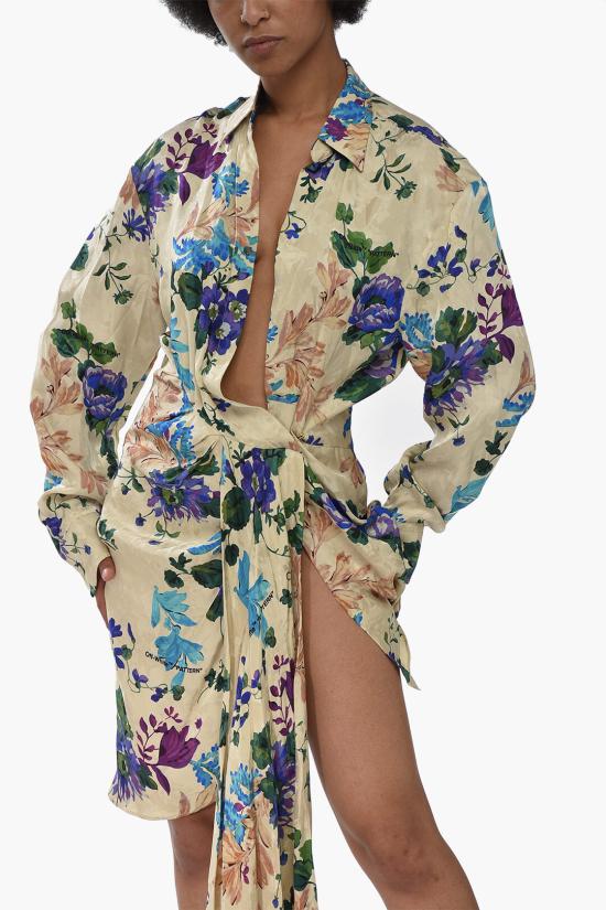  오프화이트 미디 원피스 OWDG002S23FAB0031784 Multicolor - OFF WHITE