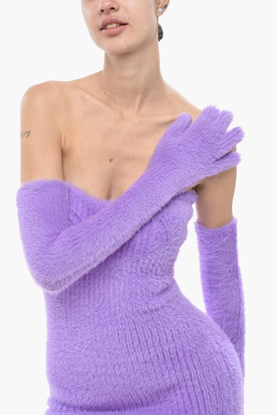 오프화이트 숏 원피스 OWHI066F22KNI0013600 Violet - OFF WHITE