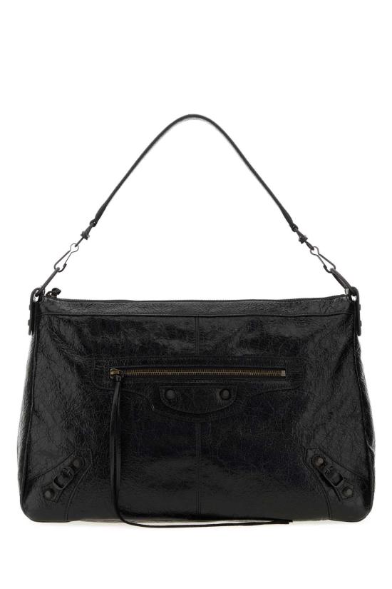 26FW 발렌시아가 르 시티 모토 미디움백 8661052ABEK 1000 Black