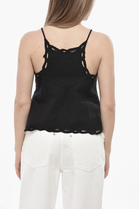  이자벨마랑 민소매 티셔츠 HT0537FA C1J12E 02FK Black - ISABEL MARANT