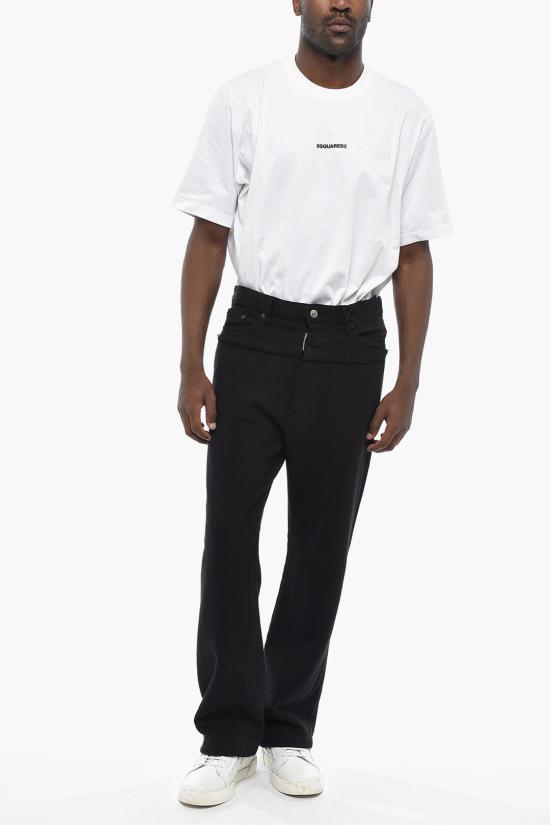  디스퀘어드2 스트레이트 팬츠 S74KB0925DTJ001900 Black - DSQUARED2