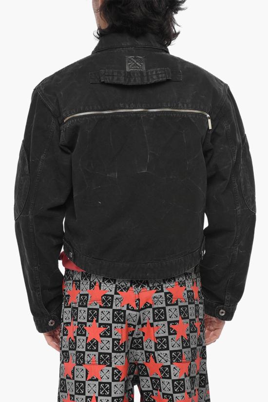  오프화이트 데님 자켓 OMEV013F23FAB0011000 Black - OFF WHITE