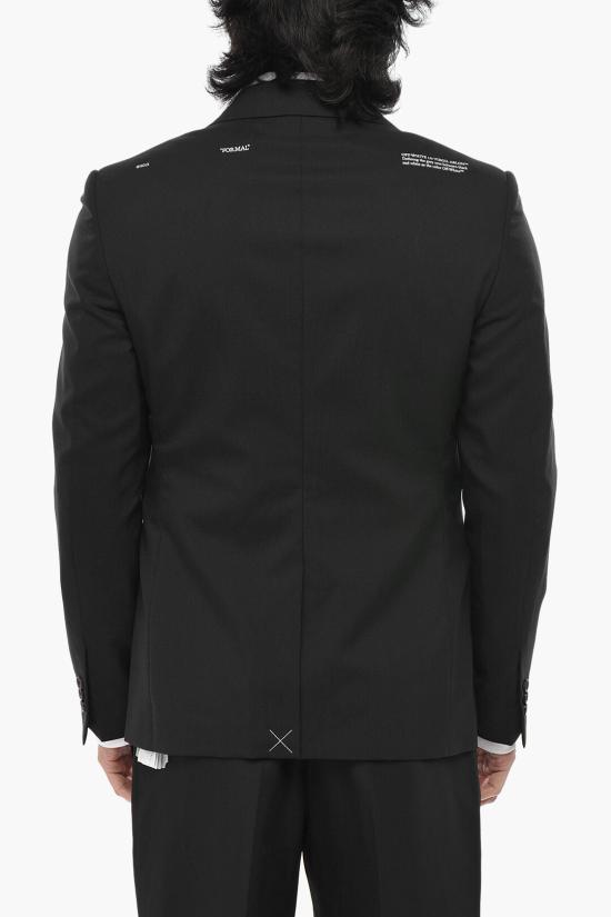  오프화이트 수트 자켓 OMEN040C99FAB0021001 Black - OFF WHITE