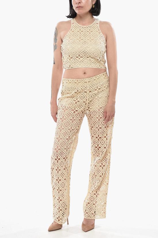  오프화이트 스트레이트 팬츠 OWCA189G23KNI0010400 Beige - OFF WHITE
