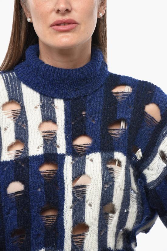  오프화이트 터틀넥 OWHF043F23KNI0014504 Blue - OFF WHITE