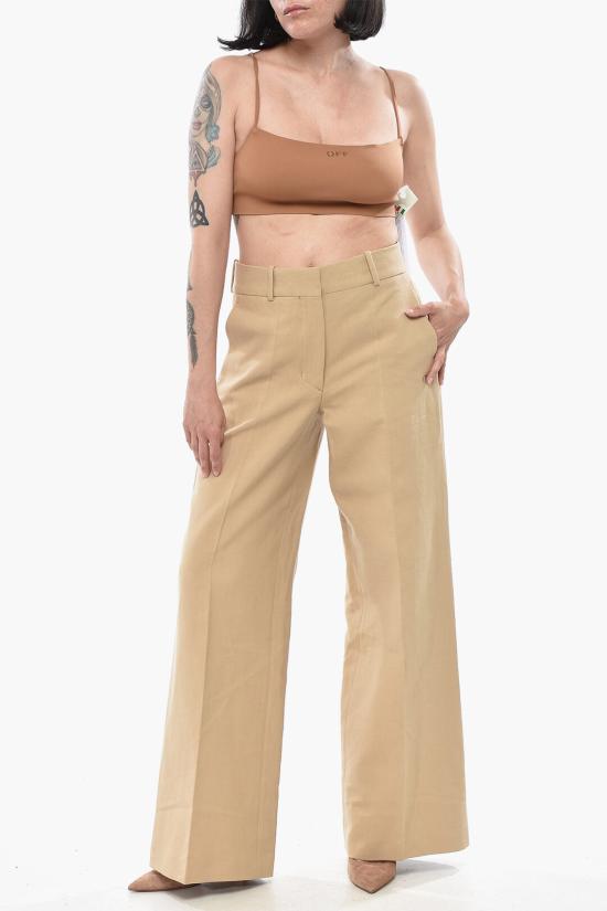  오프화이트 스트레이트 팬츠 OWCA190G23FAB0016161 Beige - OFF WHITE
