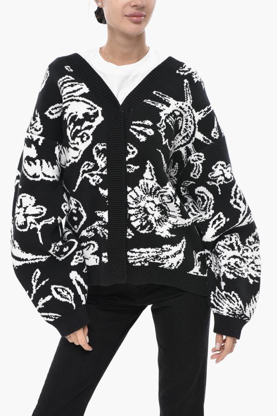  오프화이트 가디건 OWHB036S24KNI0011001 Black White
