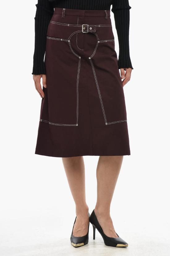 스텔라 맥카트니 미디 스커트 6300123AU4505000 Burgundy