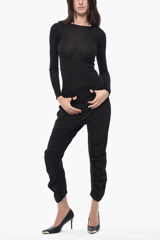  스텔라 맥카트니 스트레이트 팬츠 WH1 466568 SIB50 1000 Black - STELLA MCCARTNEY