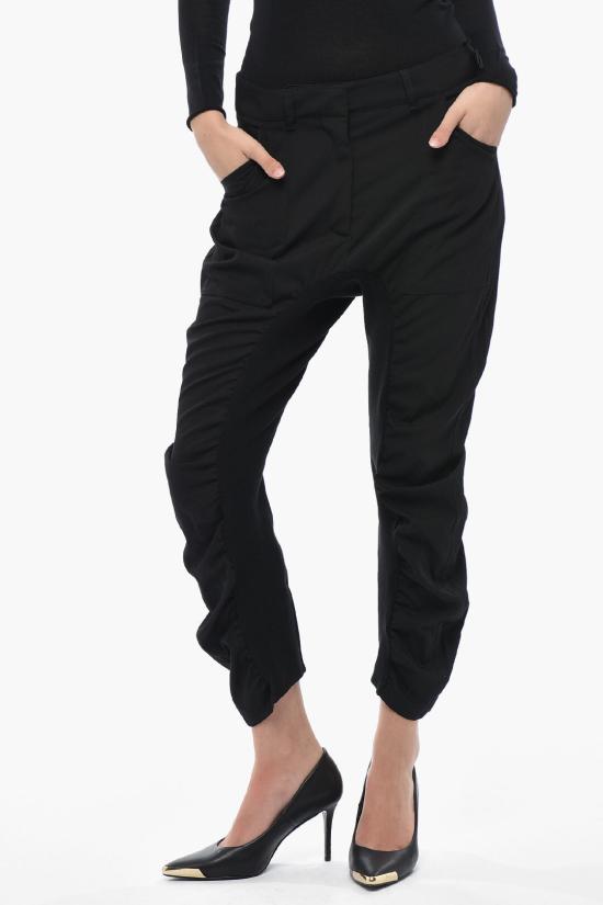  스텔라 맥카트니 스트레이트 팬츠 WH1 466568 SIB50 1000 Black