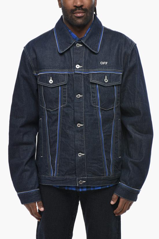  오프화이트 데님 자켓 OMYE092F23DEN0034761 Blue