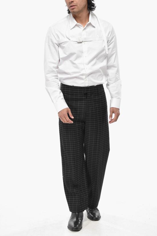  오프화이트 스트레이트 팬츠 OMCA190F21FAB0051000 Black - OFF WHITE