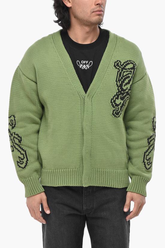  오프화이트 가디건 OMHB027S24KNI0015710 Green