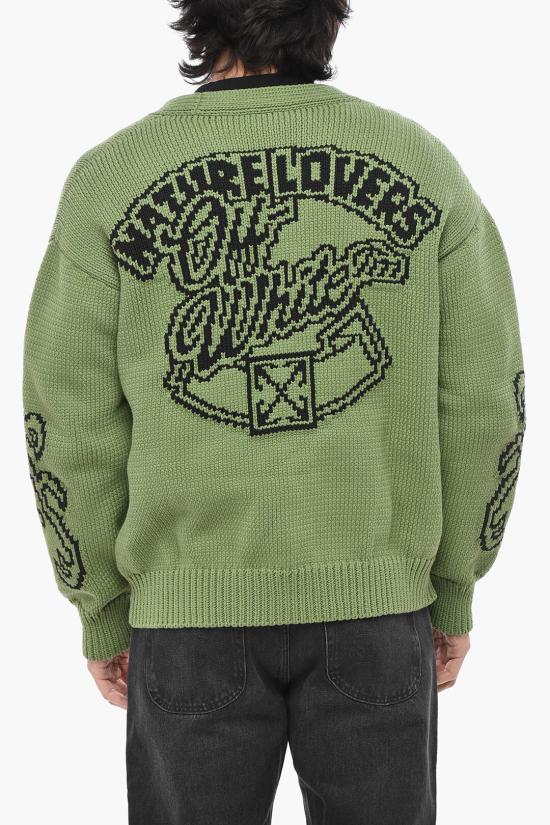  오프화이트 가디건 OMHB027S24KNI0015710 Green - OFF WHITE