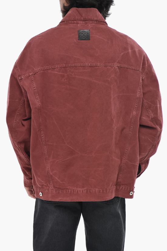  오프화이트 데님 자켓 OMEV015F23FAB0012900 Red - OFF WHITE