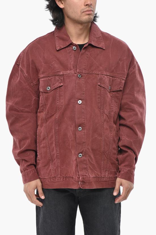  오프화이트 데님 자켓 OMEV015F23FAB0012900 Red