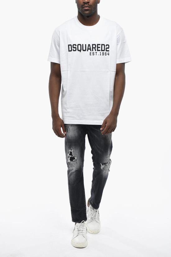  디스퀘어드2 반팔 티셔츠 S71GD1457D20014100 Black White - DSQUARED2