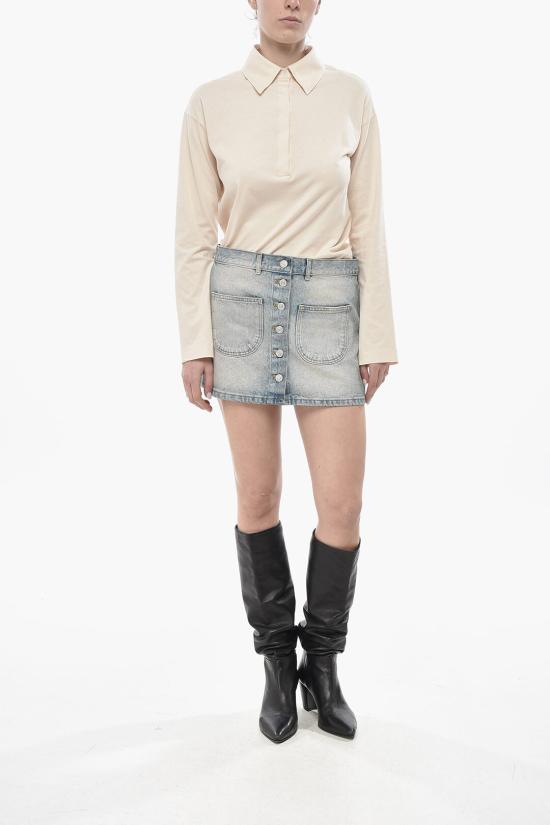  쿠레쥬 데님 스커트 124DJU156DE0016 7011 Light blue - COURREGES