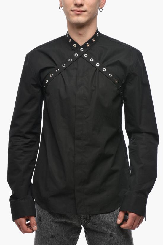  오프화이트 긴팔 셔츠 OMGE026F23FAB0031000 Black