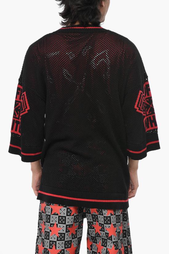  오프화이트 반팔 티셔츠 OMHW006S24KNI0011025 Black - OFF WHITE
