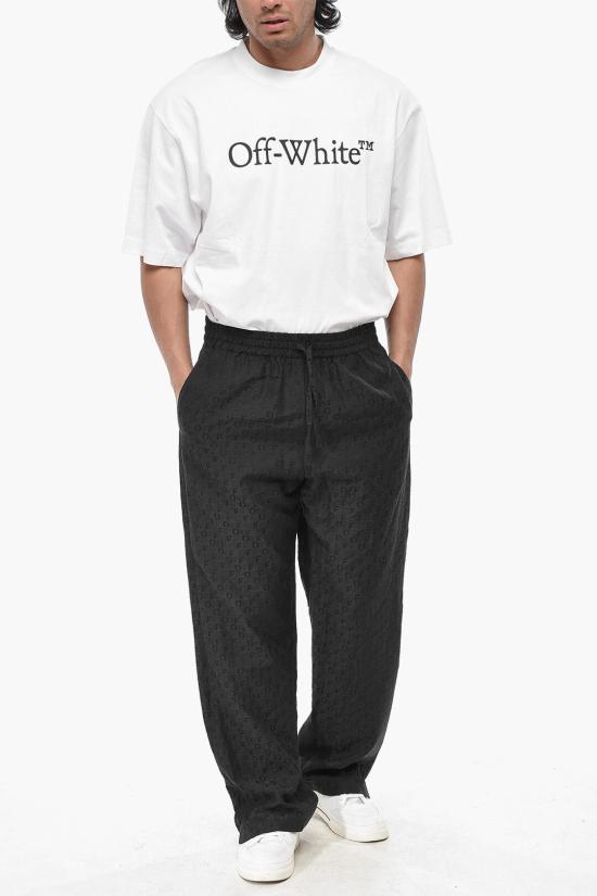  오프화이트 스트레이트 팬츠 OMCP001C99FAB0011000 Black - OFF WHITE