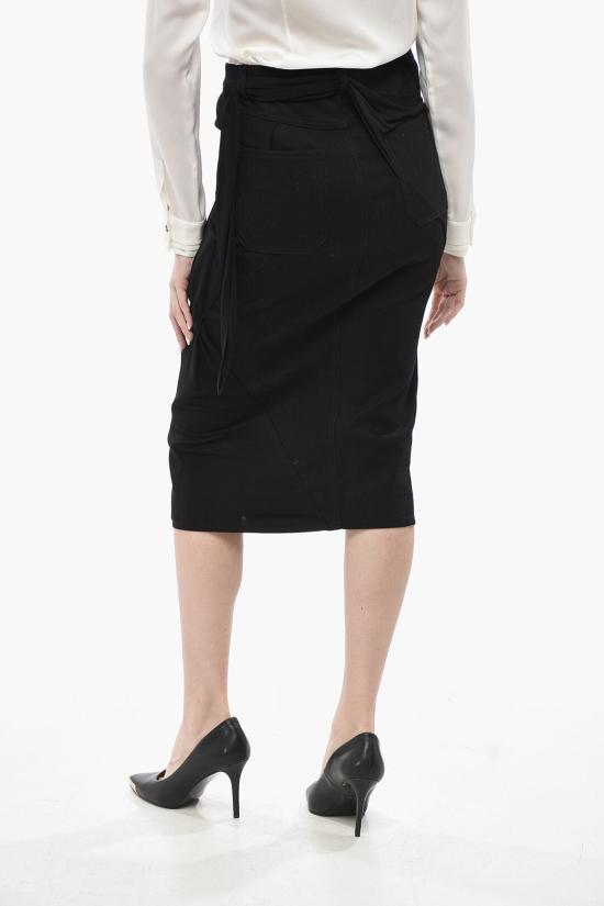  쿠레쥬 미디 스커트 424DJU205DE0020 9999 Black - COURREGES