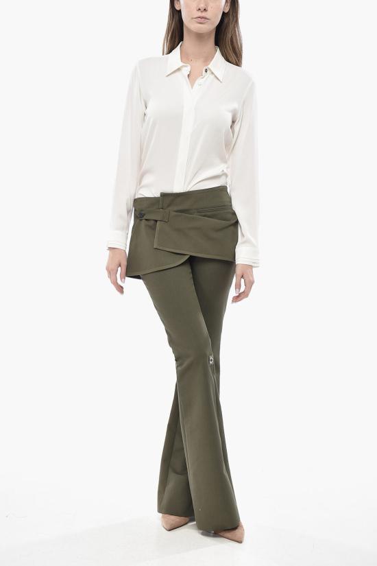  쿠레쥬 스트레이트 팬츠 224CPA222CO0117 8083 Military Green - COURREGES