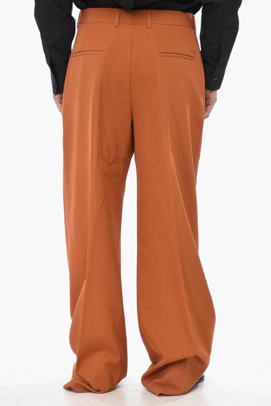  오프화이트 스트레이트 팬츠 OMCO024F23FAB0052727 Orange - OFF WHITE