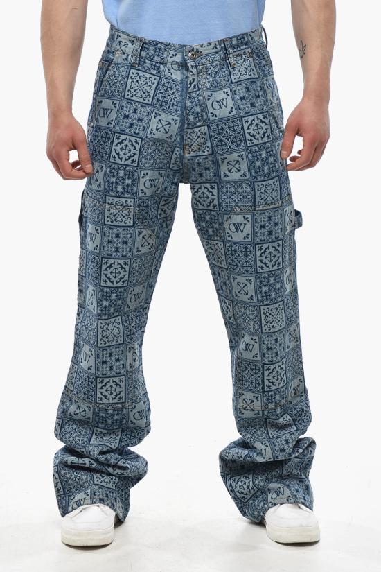  오프화이트 데님 팬츠 OMYA161G23DEN0014540 Light blue
