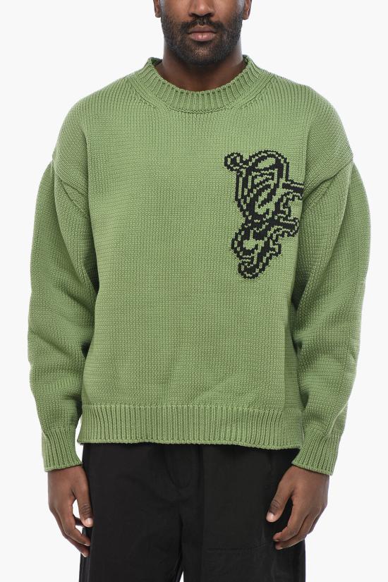  오프화이트 스웨터 OMHE167S24KNI0015710 Green