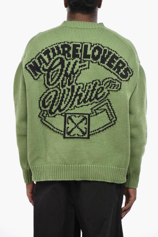  오프화이트 스웨터 OMHE167S24KNI0015710 Green - OFF WHITE
