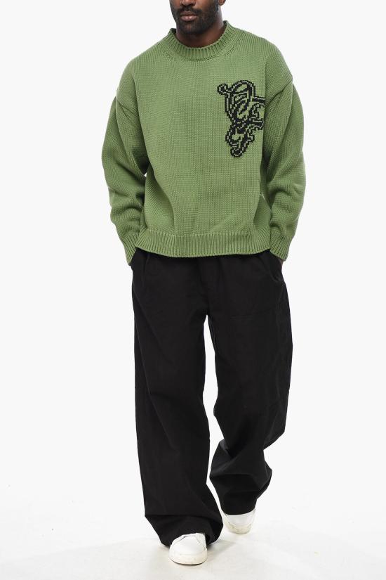  오프화이트 스웨터 OMHE167S24KNI0015710 Green - OFF WHITE
