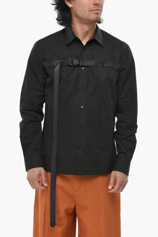  오프화이트 긴팔 셔츠 OMGE034F23FAB0021010 Black
