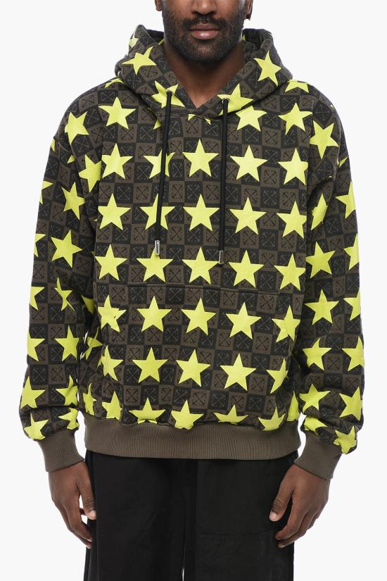  오프화이트 후드 티셔츠 OMBB085W24FLE0055200 Brown