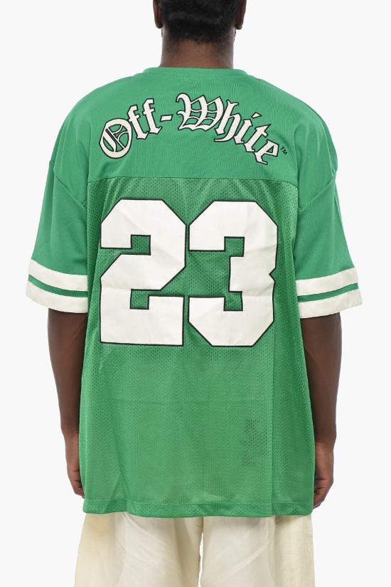  오프화이트 반팔 티셔츠 OMAA169S24JER0035561 Green - OFF WHITE