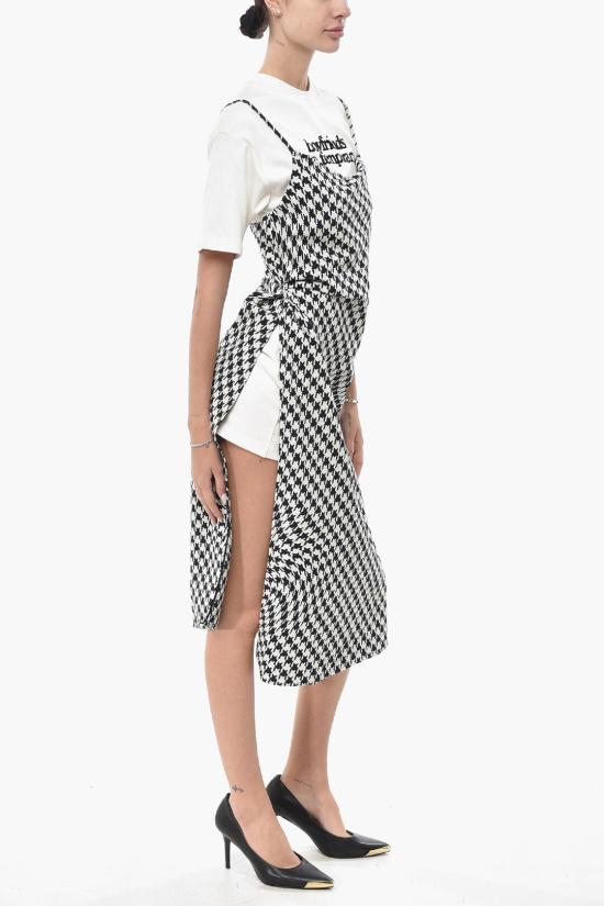  오프화이트 롱 원피스 OWDB277F20FAB0011010 Black White - OFF WHITE