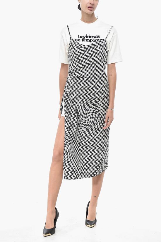  오프화이트 롱 원피스 OWDB277F20FAB0011010 Black White