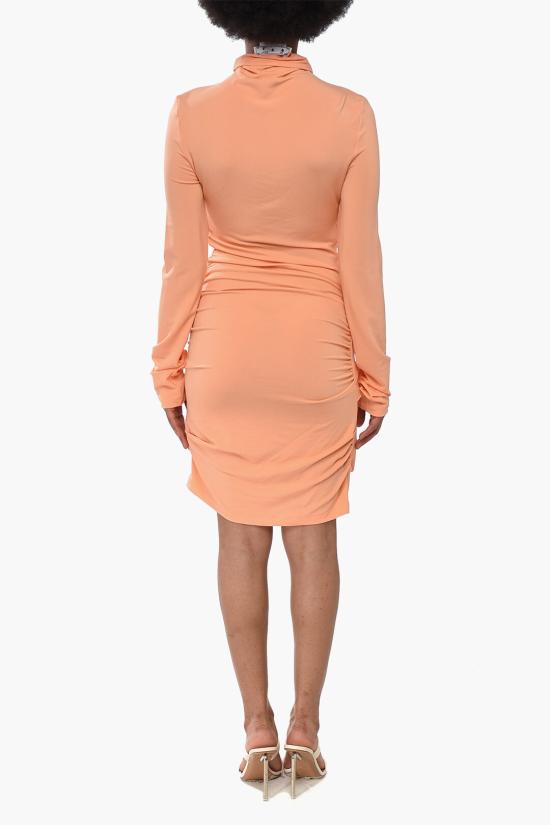  오프화이트 미디 원피스 OWDB409S23FAB0012100 Orange - OFF WHITE