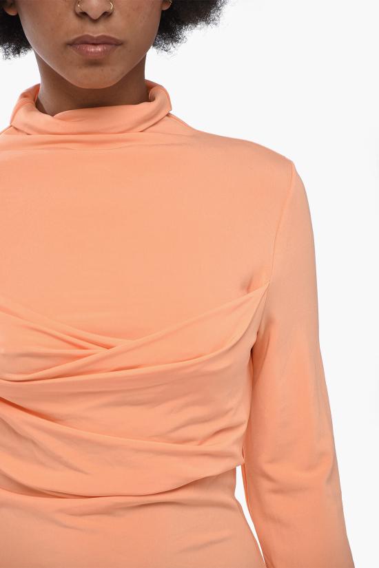  오프화이트 미디 원피스 OWDB409S23FAB0012100 Orange - OFF WHITE