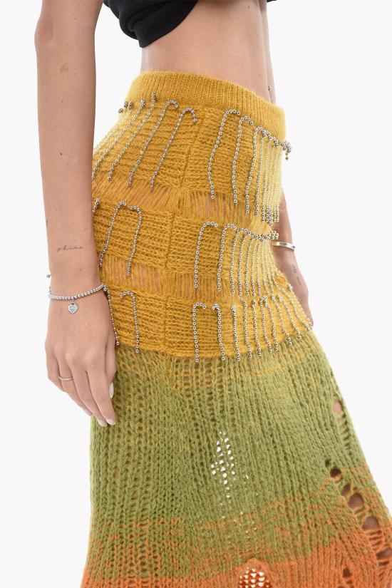  오프화이트 롱 스커트 OWHL034F23KNI0015027 Multicolor - OFF WHITE