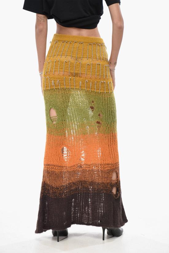  오프화이트 롱 스커트 OWHL034F23KNI0015027 Multicolor - OFF WHITE