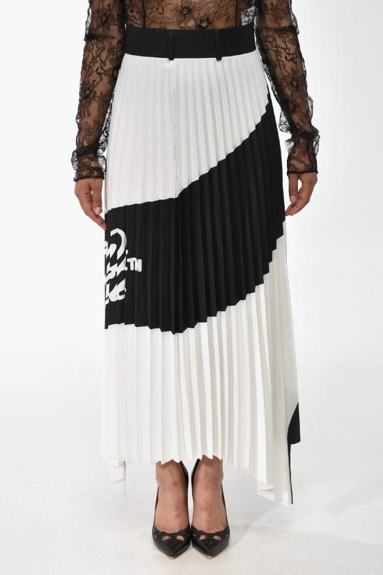  오프화이트 롱 스커트 OWCC115R21FAB0011001 Black White